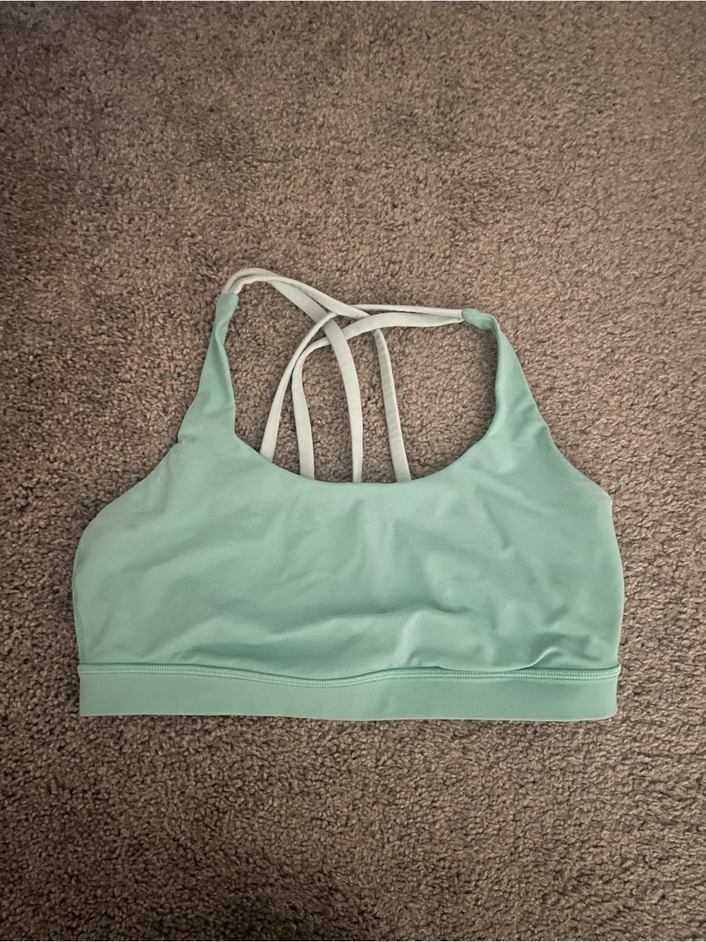 lululemon athletica Light Mint Strappy Sports Bra